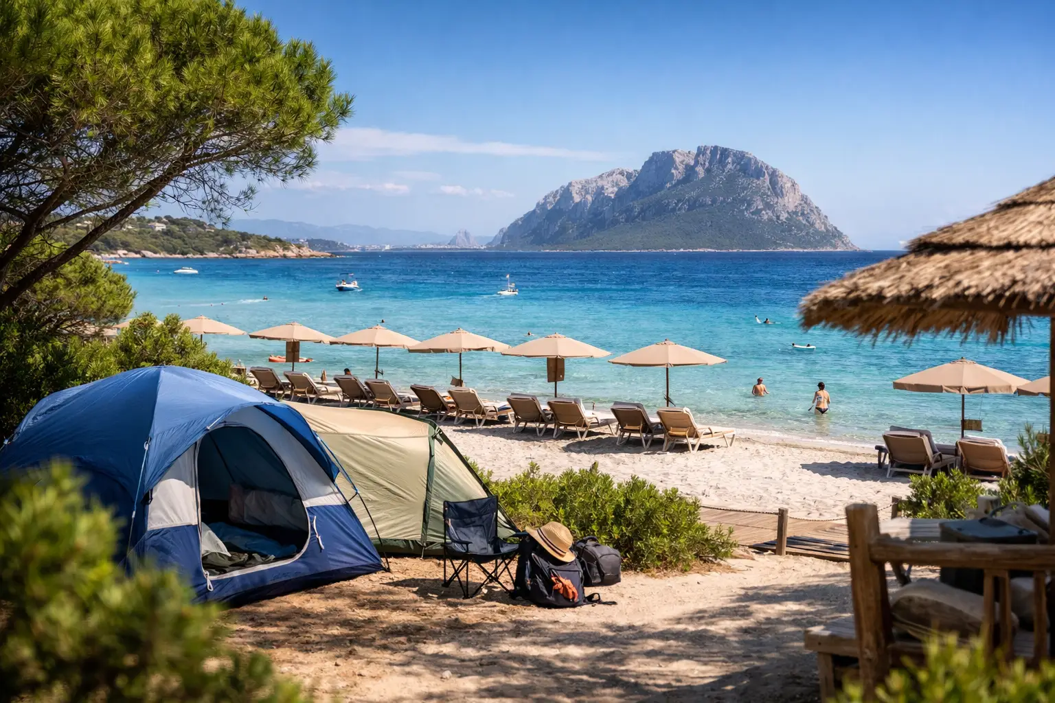 Campeggio con spiaggia attrezzata in Sardegna