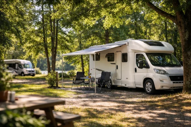 Come scegliere una piazzola camper ombreggiata