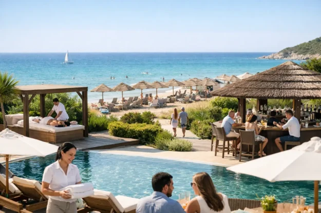 Guida ai servizi in un villaggio sul mare