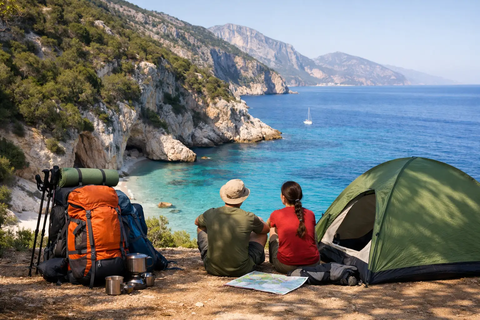 Guida al campeggio senza auto in Sardegna Guida al campeggio senza auto in Sardegna